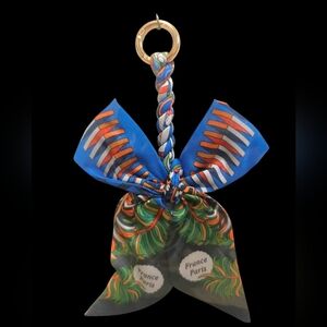 Multicolor Silk Scarf Bag Charm & Keychain